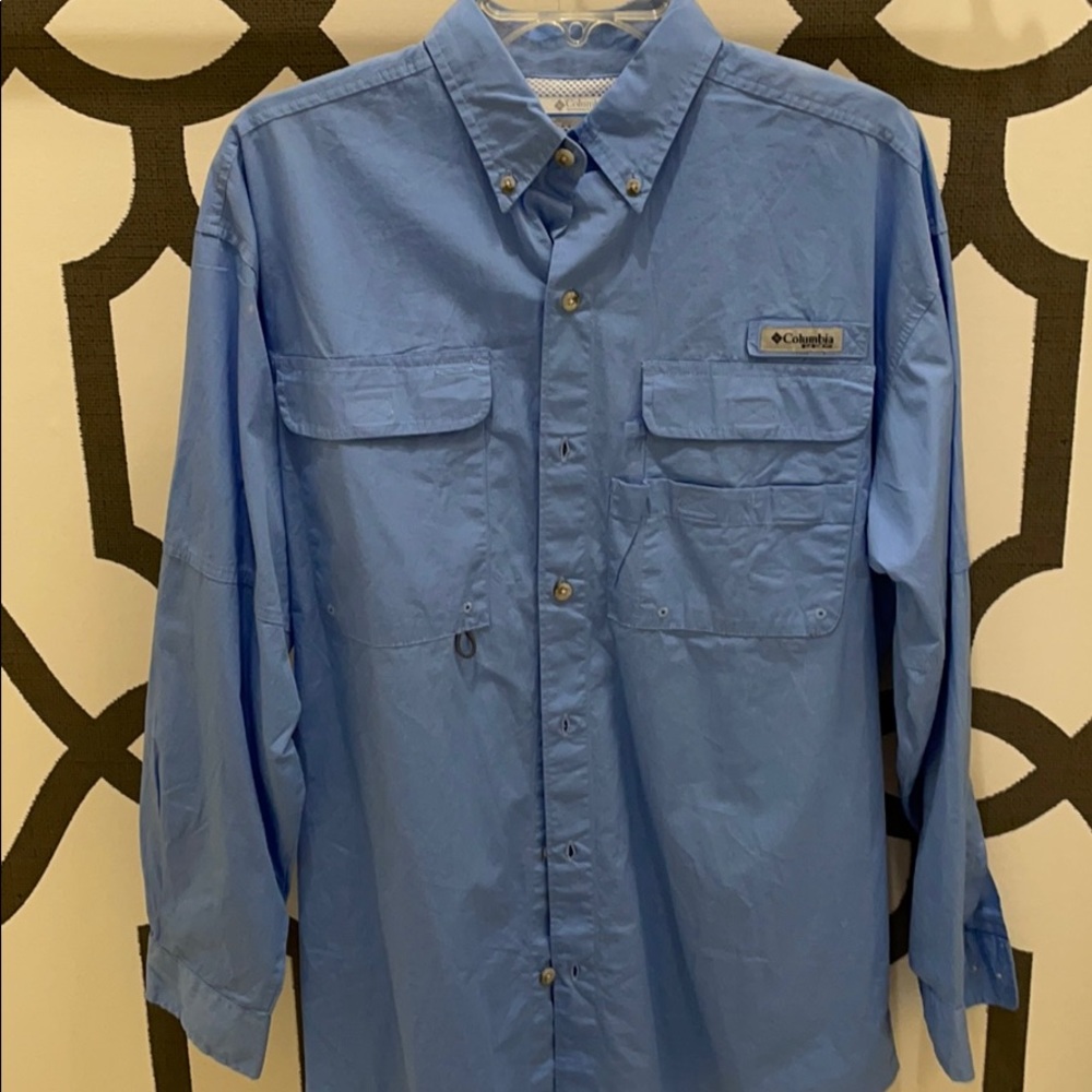 Columbia pro fishing gear button up shirt
